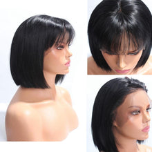 Load image into Gallery viewer, Straight Hair Short Bob Wigs With Bangs 
