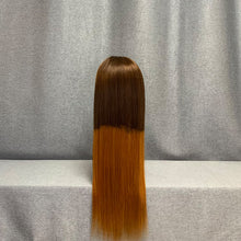 Load image into Gallery viewer, #4-Golden Colored Straight Human Hair Lace Front Wig 18-24 Inch Available

