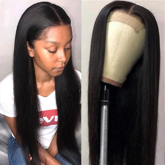 Soft Straight Virgin Hair 4×4 Lace Closure Wig | Custom Wig