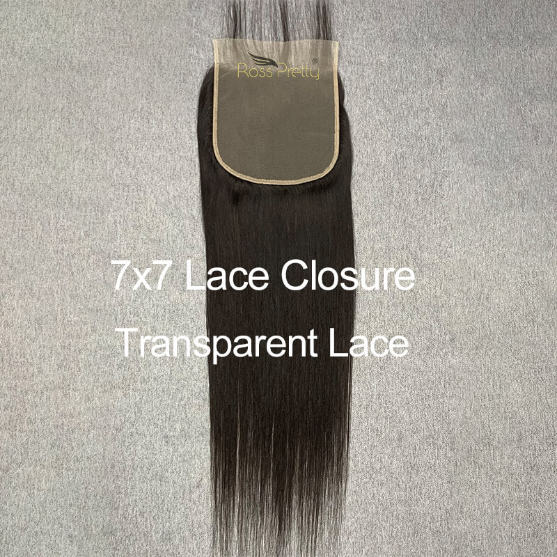 Straight Hair 7x7 Lace Closure With Baby Hair 100% Human Hair
