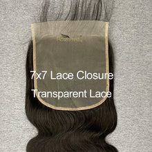 Load image into Gallery viewer, Body Wave Hair 7x7 Lace Closure With Baby Hair 100% Human Hair
