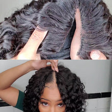 Load image into Gallery viewer, V U Part Wig Kinky Straight Hair Wigs 100% Soft Human Hair Brazilian
