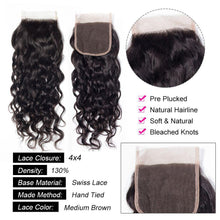 Load image into Gallery viewer, Water Wave Lace Closure Hair Weave Wet And Wavy Closure Extensions - Ross Pretty Hair Official
